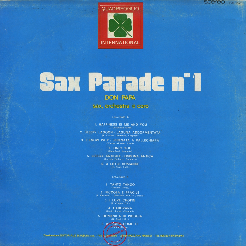Оцифровка винила: Don Papa (1974) Sax Parade № 1