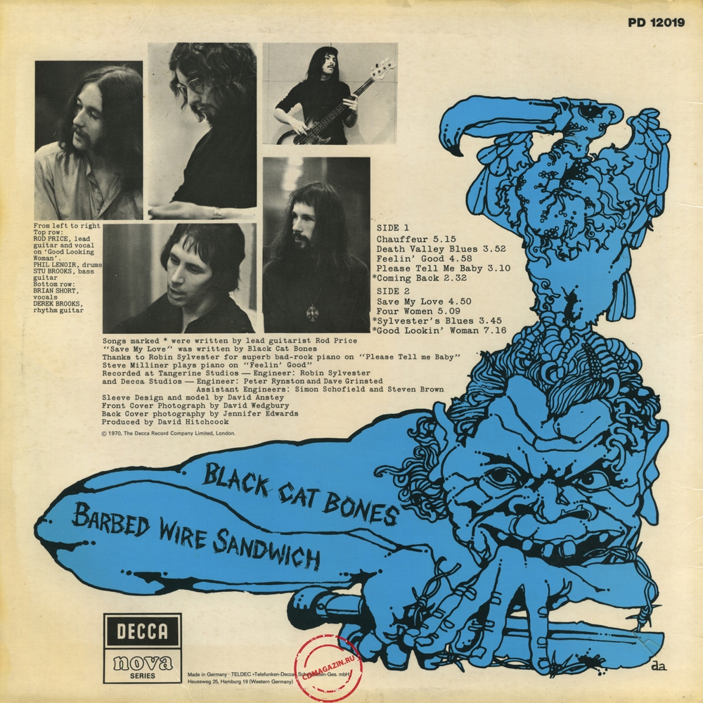 Оцифровка винила: Black Cat Bones (1970) Barbed Wire Sandwich