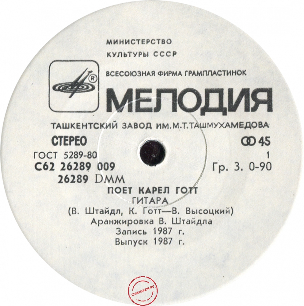 Оцифровка винила: Karel Gott (1989) Музыка