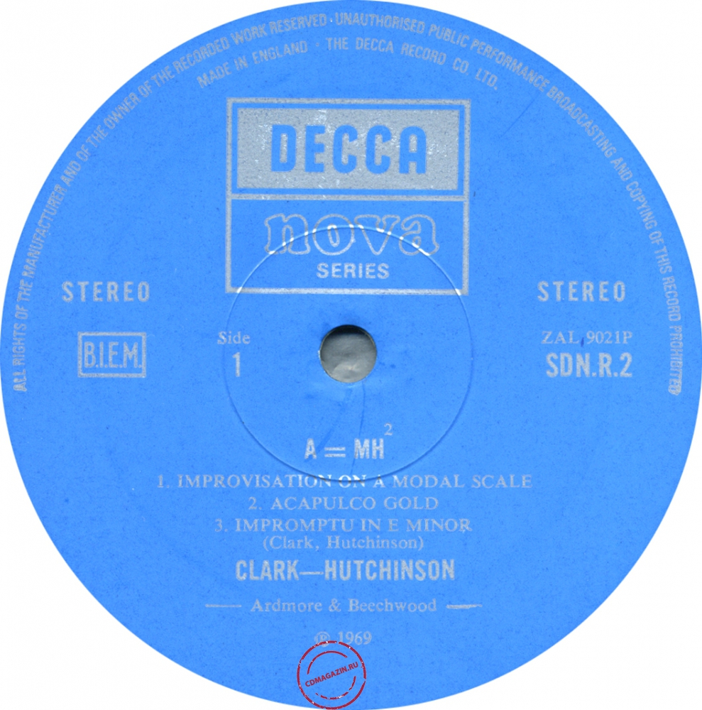Оцифровка винила: Clark-Hutchinson (1969) A=MH²