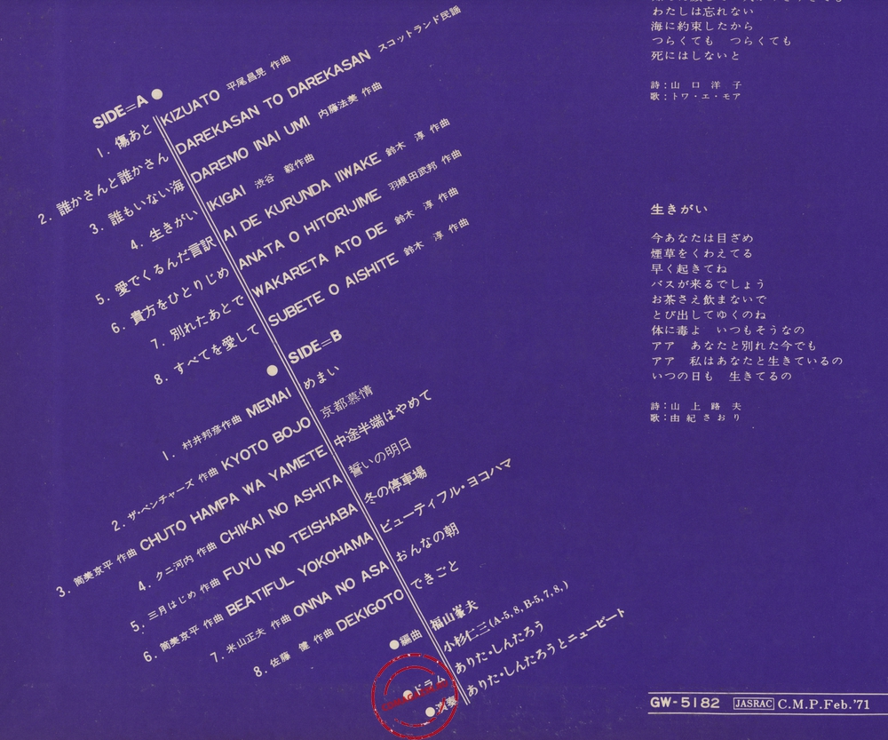 Оцифровка винила: Arita Shintaro & New Beat (1971) Kizuato. Drum Drum Drum Оцифровка винила: Arita Shintaro & New Beat (1971) Kizuato. Drum Drum Drum
