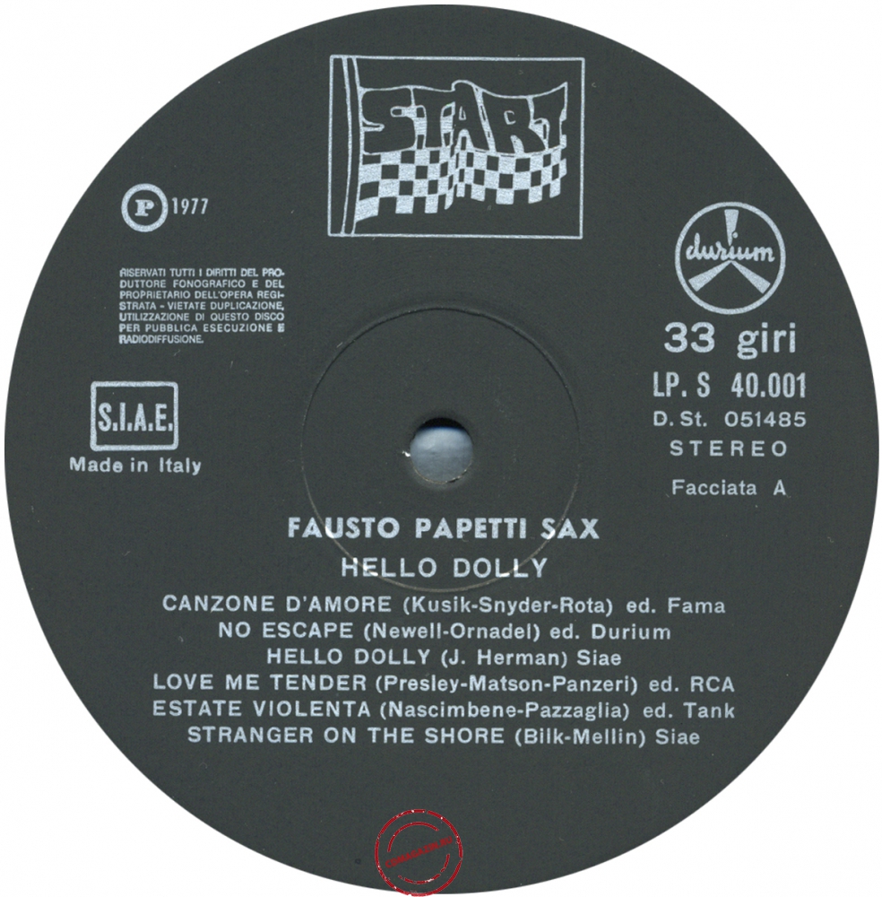 Оцифровка винила: Fausto Papetti (1977) Hello Dolly! Оцифровка винила: Fausto Papetti (1977) Hello Dolly!