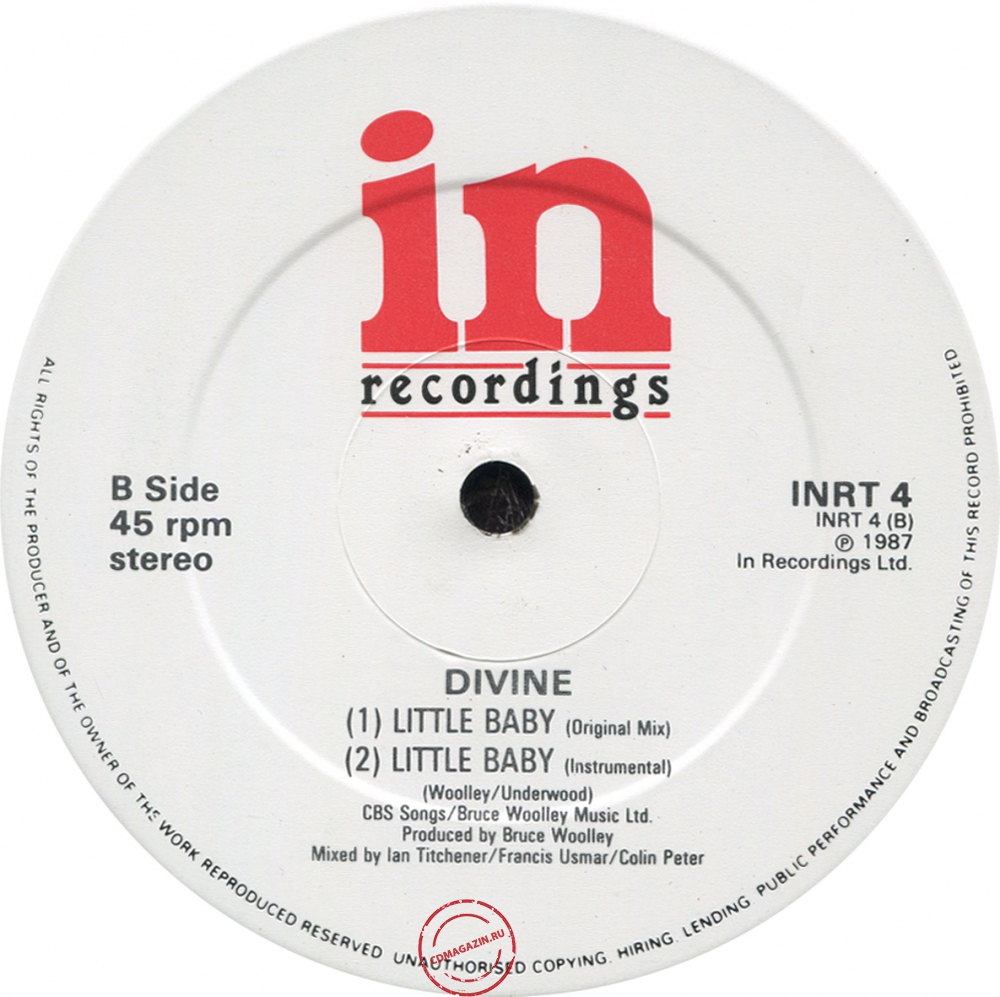 Оцифровка винила: Divine (1987) Little Baby Оцифровка винила: Divine (1987) Little Baby