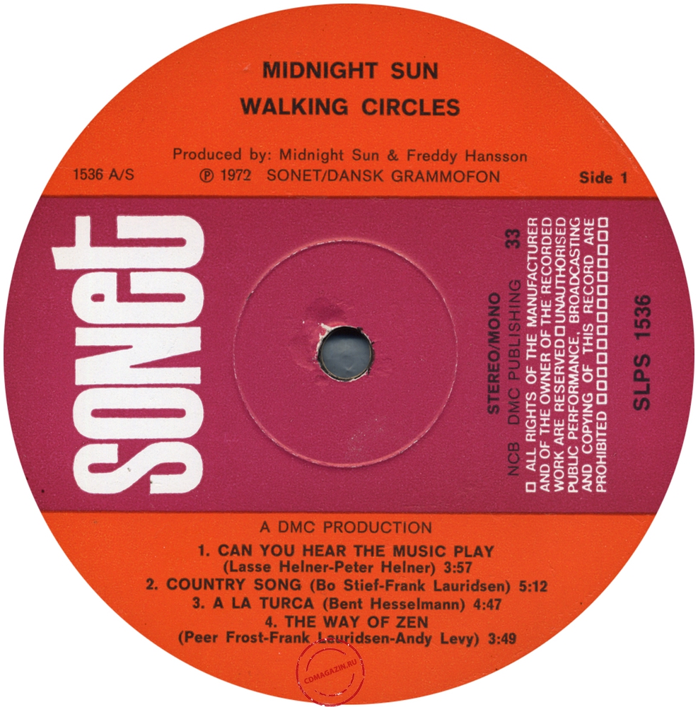 Оцифровка винила: Midnight Sun (4) (1971) Walking Circles