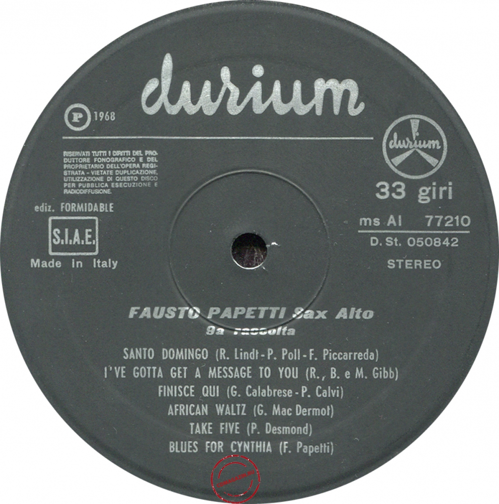 Оцифровка винила: Fausto Papetti (1968) 9a Raccolta Оцифровка винила: Fausto Papetti (1968) 9a Raccolta