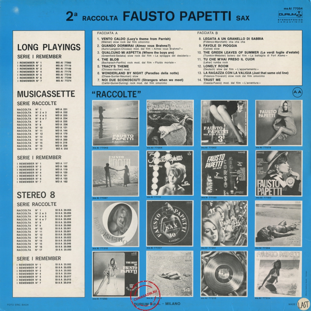 Оцифровка винила: Fausto Papetti (1961) 2a Raccolta