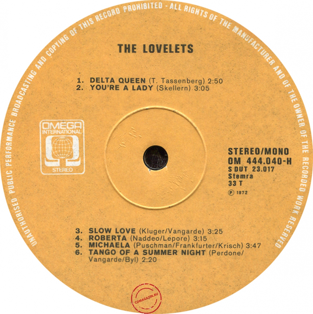 Оцифровка винила: Lovelets (1972) The Lovelets