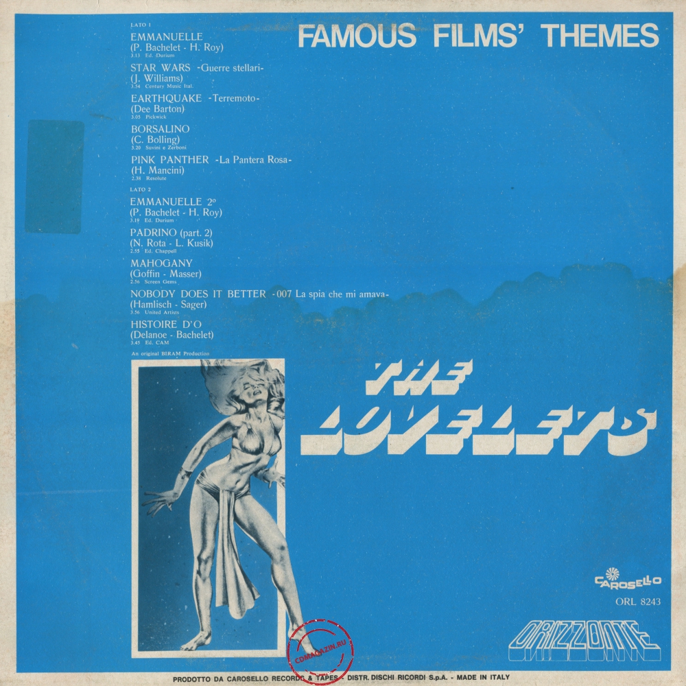 Оцифровка винила: Lovelets (1978) Famous Films' Themes
